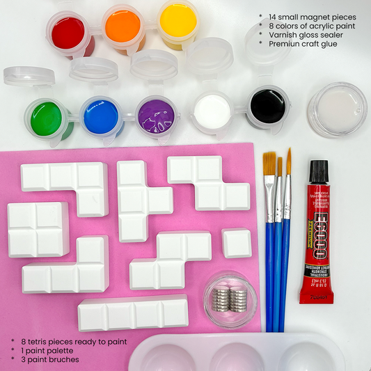 lees art studio tetris pieces magnet painting kit materials specifications