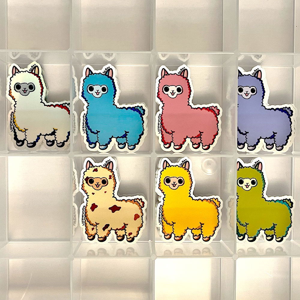 Lees Art Studio Llama Mania premium mini sticker set