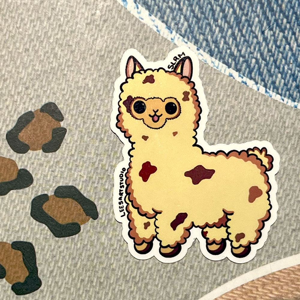 Lees Art Studio pinto llama premium mini sticker