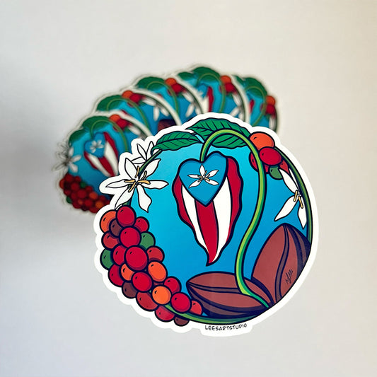 Lees art studio cafe boricua premium sticker