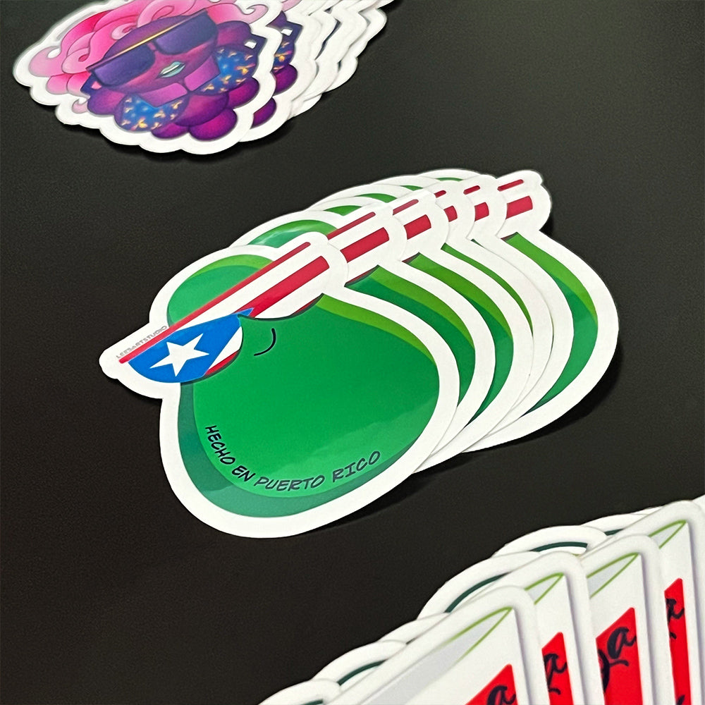 Lees Art Studio various dye-cut stickers mockup