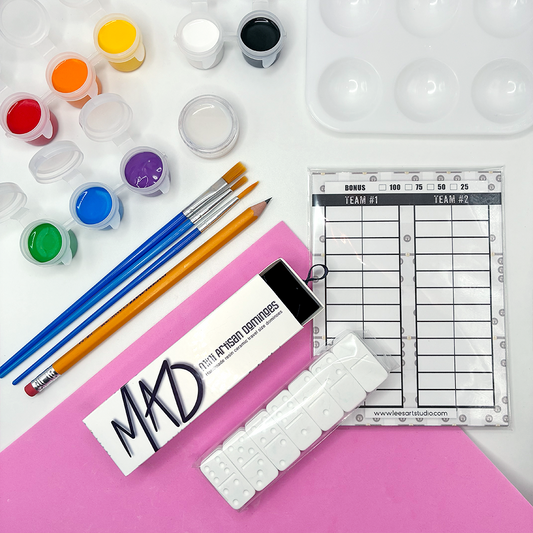 Lees art studio mini artisan dominoes painting kit