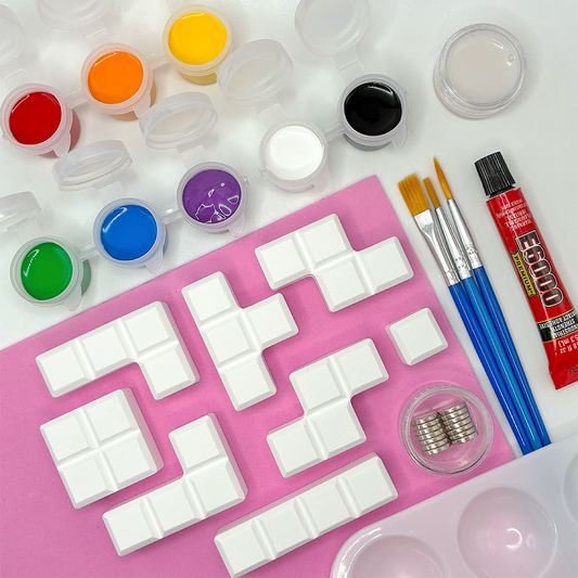 lees art studio tetris pieces magnet painting kit