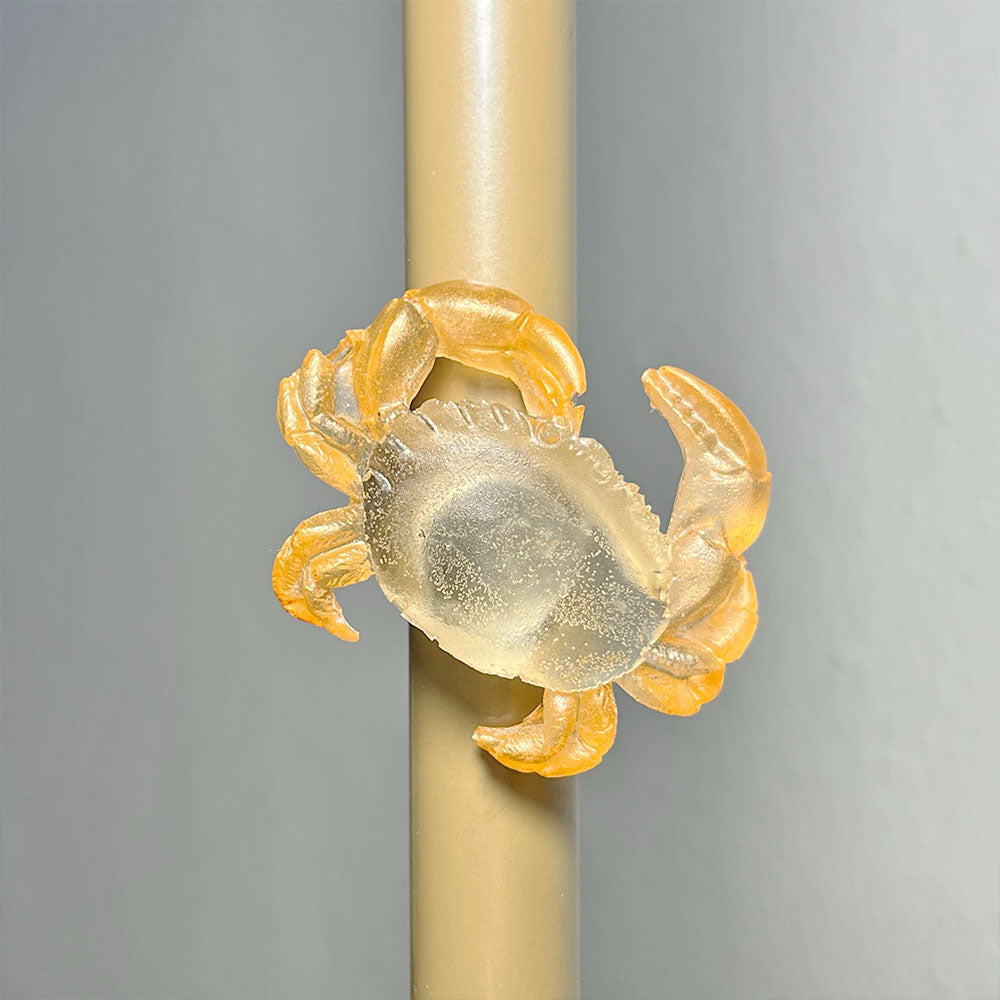 Lee's Art Studio clear and a light yellow crab resin magnet