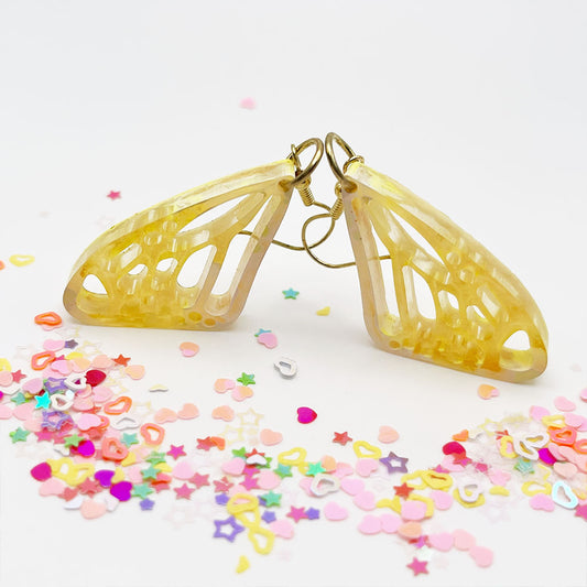 Lee's Art Studio delicate butterfly wings resin earrings