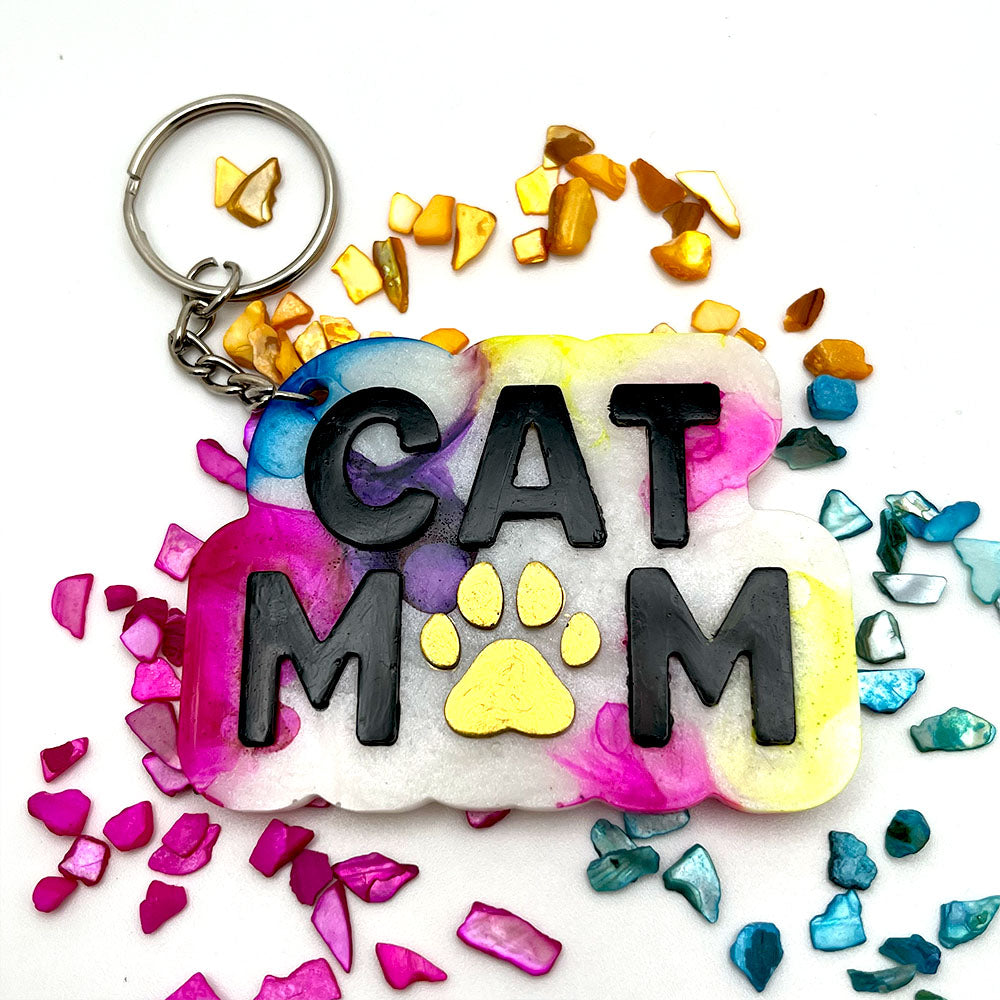 Lees Art Studio perfect resin keychain for all cat moms